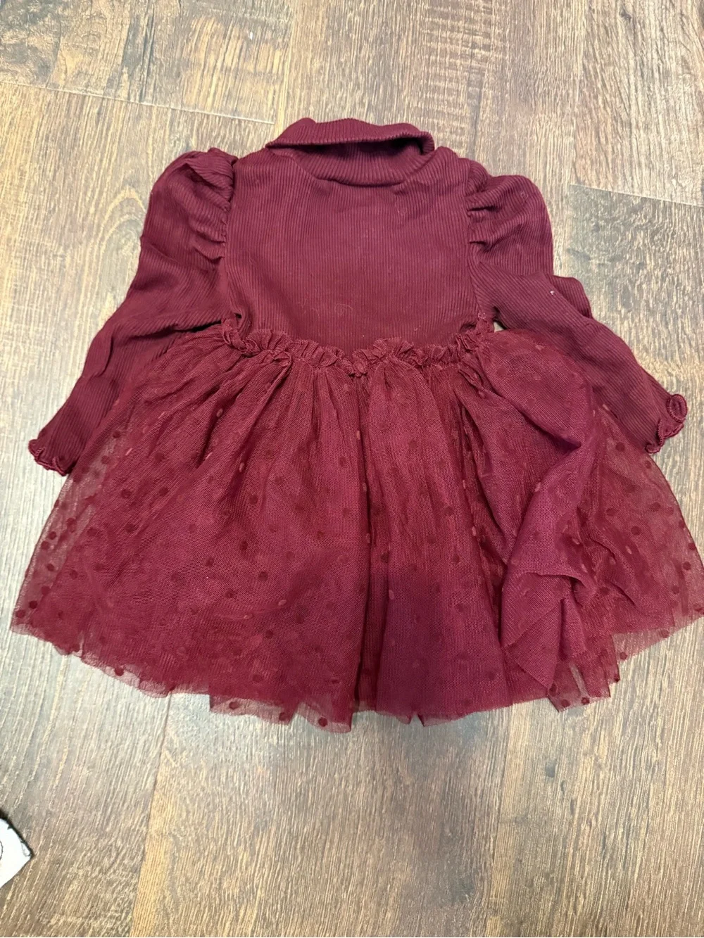 Gap Burgundy Tulle Dress